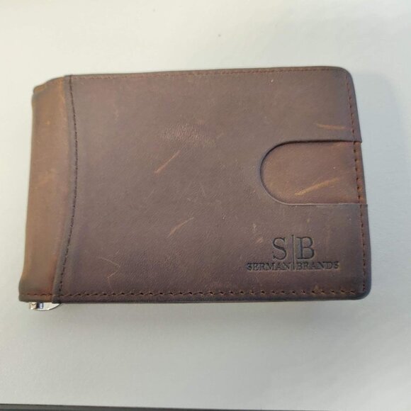 Men RFID Blocking Slim Bifold Genuine Leather Minimalist Front Pocket Wallets - Picture 1 of 11